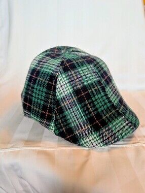 Boston Scally Co Fighting Rock Green Plaid Irish Scally Cap Hat Small